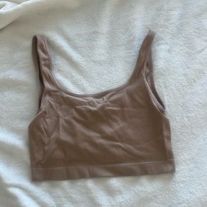 Cream tank top, super flattering